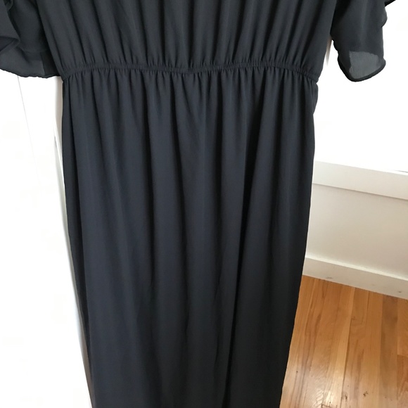 CITY CHIC Maxi Dress Flutter Me Black Ruffle Sleeves & Hem Women’s Plus Size 16 - Picture 9 of 15
